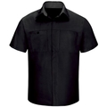 Workwear Outfitters Men's Short Sleeve Perform Plus Shop Shirt w/ Oilblok Tech Black/Charcoal, 3XL SY42BC-SS-3XL